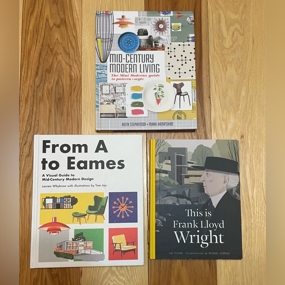 3 Books From A to Eames - Mid Century Modern Living - This is Frank Lloyd Wright